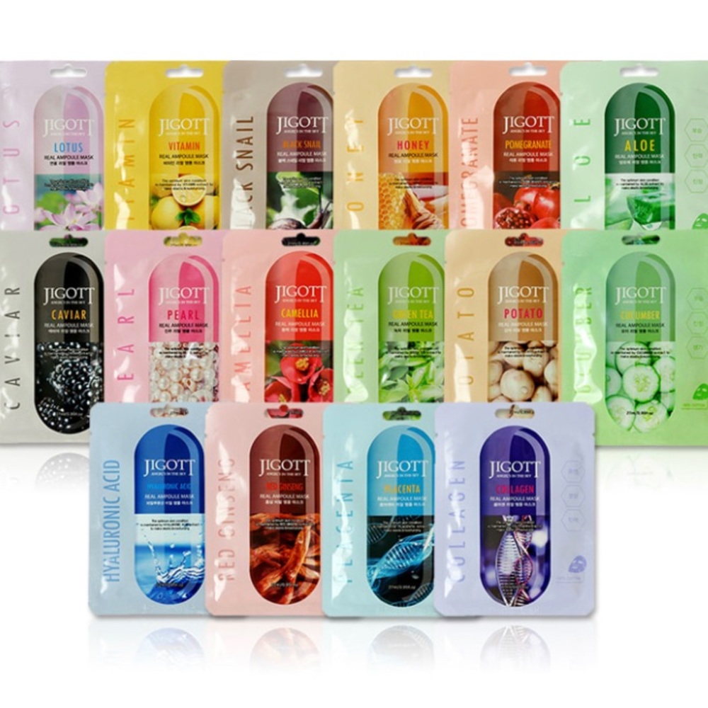 Jiggot - 16 Korean Sheet Mask kbeauty skincare